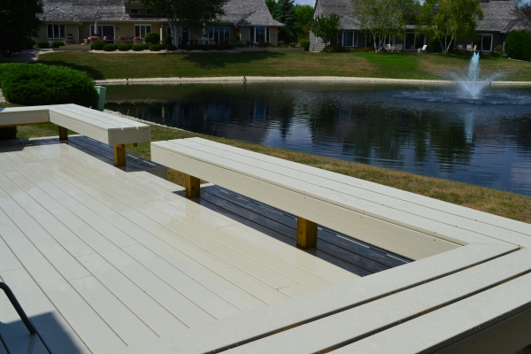 Composite deck overlooking a pond